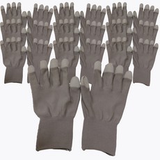 手指塗層手套 M 2入, 灰色, 10個