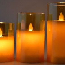 LED仿真玻璃蠟燭杯 M號, 單色