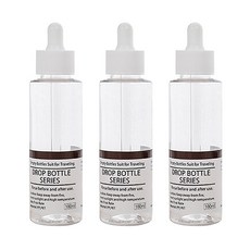 Hallo Beauty 透明滴管精華空瓶 100ml, 3個, 單一顏色