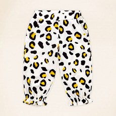 mollimelli 兒童豹紋涼感束口褲