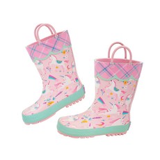 stephan joseph 印花手把造型雨靴