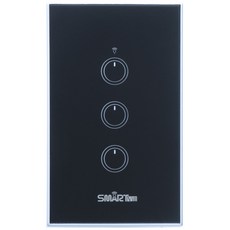 Smartbill IOT語音識別可智慧開關 3孔 黑色, 1個