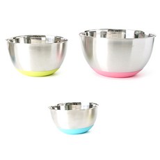 KITCHEN FLOWER Major矽膠底攪拌盆 3入組, 混色