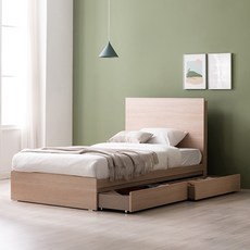 베드리움 페이지 2단 수납침대 + 독립 스프링 매트리스 세트 방문설치, 메이플