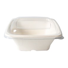 正方形紙漿沙拉便當盒 950, 50入, 1個