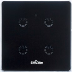 Smartbill IOT語音識別可智慧開關 4孔 黑色, 1個