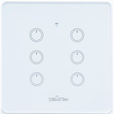 Smartville物聯網語音識別智能開關6片白色, 1個