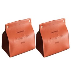 皮革面紙盒 平款 PK107 2入, 橘子