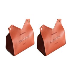 皮革面紙盒 V型 PK107 2入, 橘色