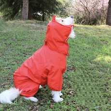 DOGWORLD 寵物 小型犬 中型犬 大型犬 四腳雨衣, 紅色