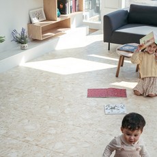 Hug Mat TPU拼圖墊 12入, Terazzo Beige, 1組