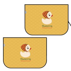 汽車窗圖案印花磁吸式遮陽罩, 2個, 小鴨