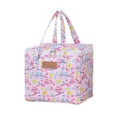 方形線條保冷袋, 粉紅色