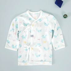 Dalpong 孩童彩色狐狸印花綁帶長袖肚衣