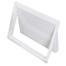 YJ 不銹鋼方形牆垃圾桶槽白色 220 x 150 x 20 毫米, 白色, 1個