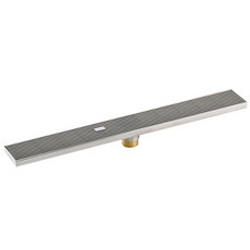 DOMUS 線性地排 S型 中央型 不鏽鋼髮絲紋 黑黃銅 內嵌式排水管