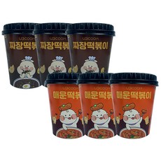 Yubi Cook炸醬辣炒年糕 115g*3入+辣炒年糕 115g*3入組, 1套