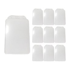 直式軟質員工證卡套, 10個, 透明