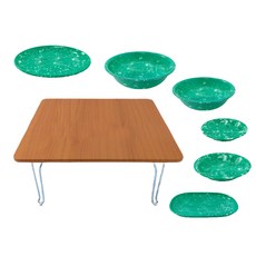 手藝嫗嫗方形多功能托盤+點心碗 6件組, 櫻桃紅