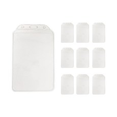 員工證硬殼保護套 直式, 10個, 透明 + 不透明