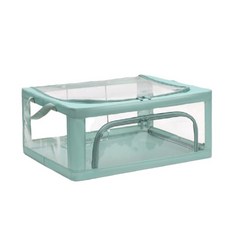 透明收納折疊整理箱 44L, 薄荷綠, 1個