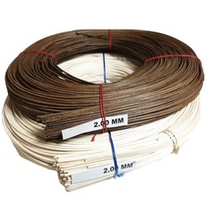 Iwanty 藤條材料 藤編工藝材料 2mm 235g~250g + 藤芯 2mm 485g~500g 套組, 棕色(藤), 1個