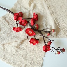 梅花人造花 2入, 玫瑰紅, 1組