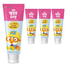 Km Pharmaceutical Pororo新款孩童牙膏 綜合水果味, 90克, 4條