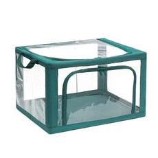 투명투명 수납 접이식 리빙박스 66L, 그린, 1개