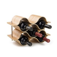 CAFE CLUB 木質蜂窩4層酒架, 混色, 1個