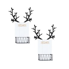 나무가지 인테리어 벽걸이 수납선반 YT_RA1144, 화이트, 2개