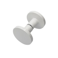 南仙五金 1孔 單孔 圓盤 強化門把手 白色 75mm, 1個