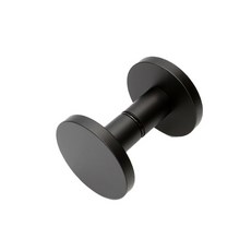 南仙五金 單孔圓盤強化門把 黑色 75mm, 1個