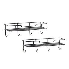 다용도수납 벽선반 철제 후크걸이 YT_RA1129, 2개