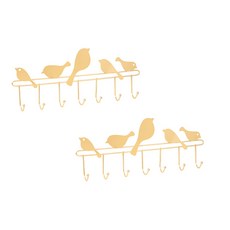 鳥家族 鐵製掛鉤 YT_RA1135, 2個, 金色