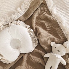 dear dilly 孩童用雪紡午睡保護毯, Sand Beige