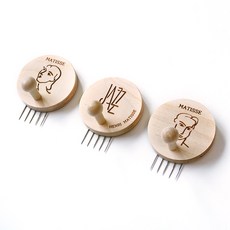 KOKKOPIN 木質與雷射鵰刻感性Plus掛鉤 Kkokkopin型 3件組, 標記A, 1套