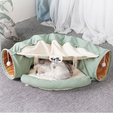 애키새 고양이 파스텔 터널, 그린, 1개