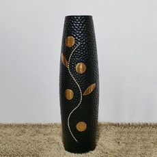 Shopping Art 簡約橢圓花瓶, 黑色