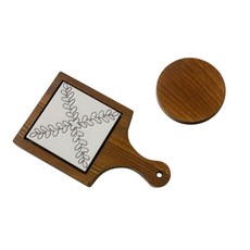 hobbyful 木製手柄隔熱墊組, 簡單的樞紐廣場, 1套