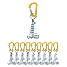 오렌스 캠핑용 오징어 스프링 데크팩 + 카라비너 10p 세트, 골드