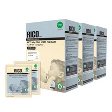 Rico Baby 口腔清潔紙巾 30p, 3盒