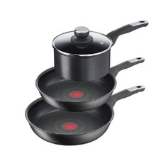 테팔 언리미티드 티타늄 코팅 후라이팬 + 냄비 2종 세트 인덕션 IH, 냄비 편수 18cm + 팬 24cm + 팬 28cm