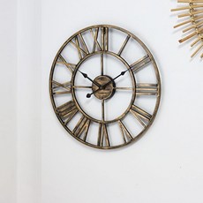 LEBENDECO 復古仿古靜音壁鐘, 金色