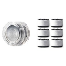 puritak 洗手台水龍頭淨水器 pt-hss51+除鏽濾芯 6個入, 1組