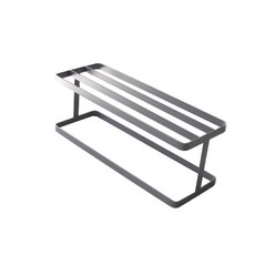 Dimon 鐵製室內拖鞋架 寬版 1層, 灰色, 1個