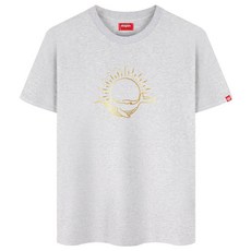 DIMONGS 男士鯨魚燙金大尺碼透氣短袖T恤 MRD_0030