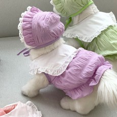 U&Pet 狗狗娃娃領蓬蓬上衣, 紫色, 1個