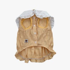 유앤펫 강아지 베이비 카라 볼륨 탑, 오렌지, 1개