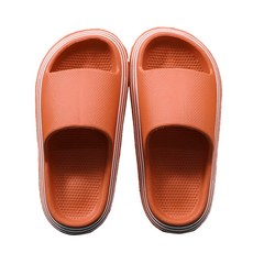 三線柔軟浴室拖鞋 橘色, 1個